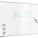 Tableau Blanc Magnétique Effaçable à Sec avec Cadre en Aluminium Premium EXPO 220x100cm + accessoires