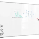 Tableau Blanc Magnétique Effaçable à Sec avec Cadre en Aluminium Premium EXPO 250x100 cm + accessoires