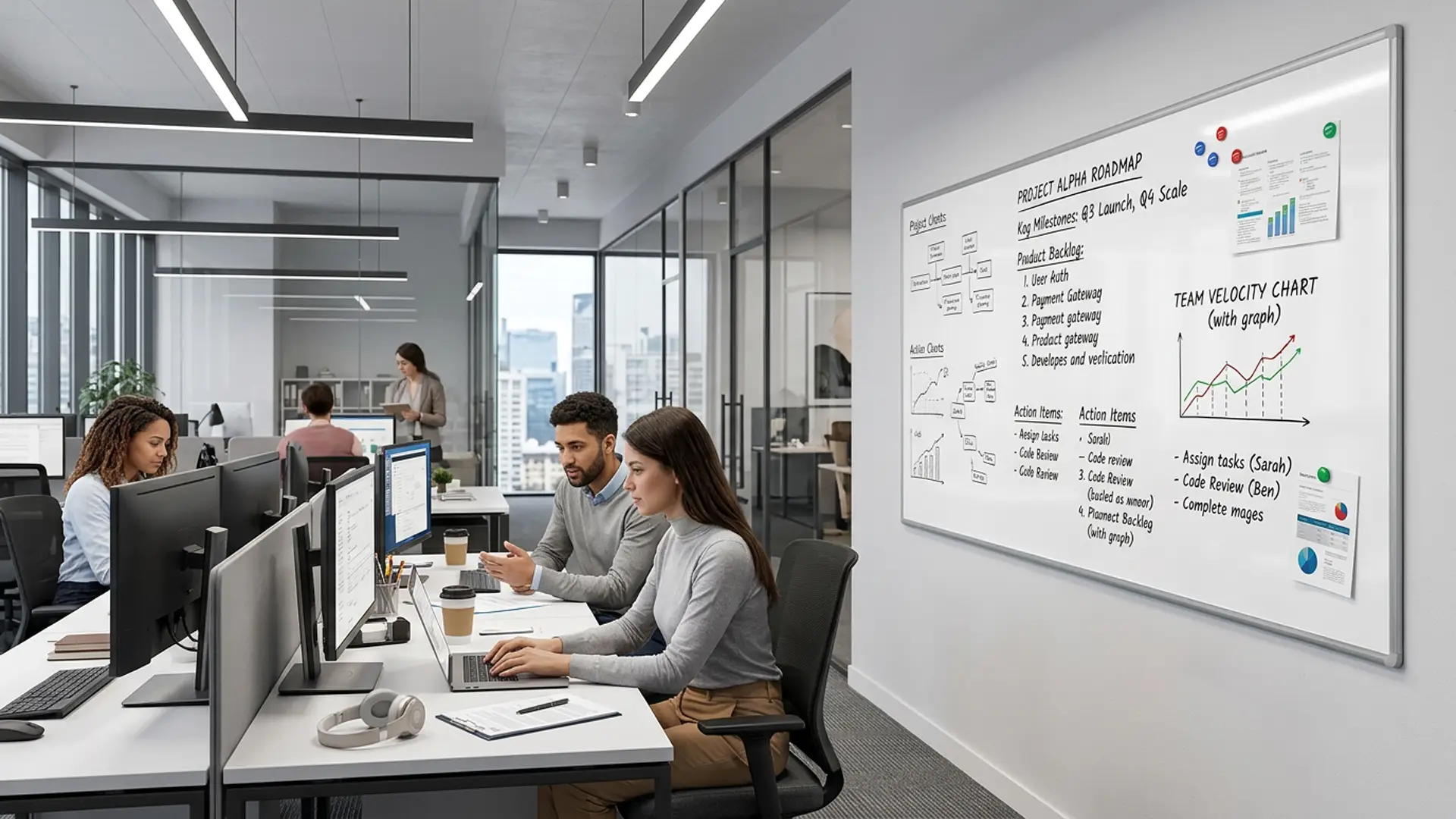 Tableau Blanc Magnétique Effaçable à Sec avec Cadre en Aluminium Premium EXPO 250x120 cm + accessoires – Image 3