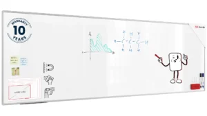 Tableau Blanc Magnétique Effaçable à Sec avec Cadre en Aluminium Premium EXPO 300x100cm + accessoires
