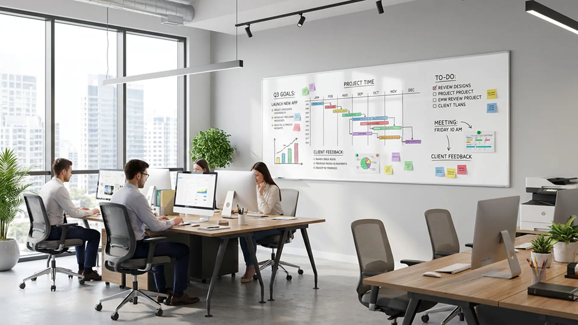 Tableau Blanc Magnétique Effaçable à Sec avec Cadre en Aluminium Premium EXPO 300x120cm + accessoires – Image 4