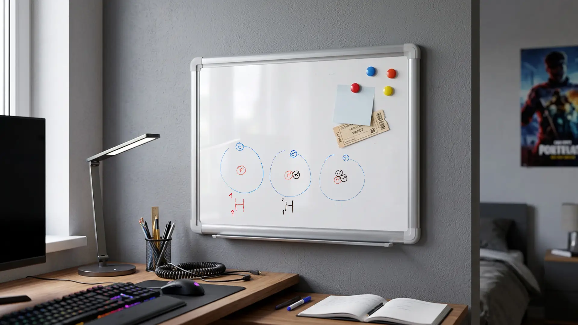 Tableau Blanc Magnétique Effaçable à Sec avec Cadre en Aluminium Premium EXPO 40x30cm + accessoires – Image 3
