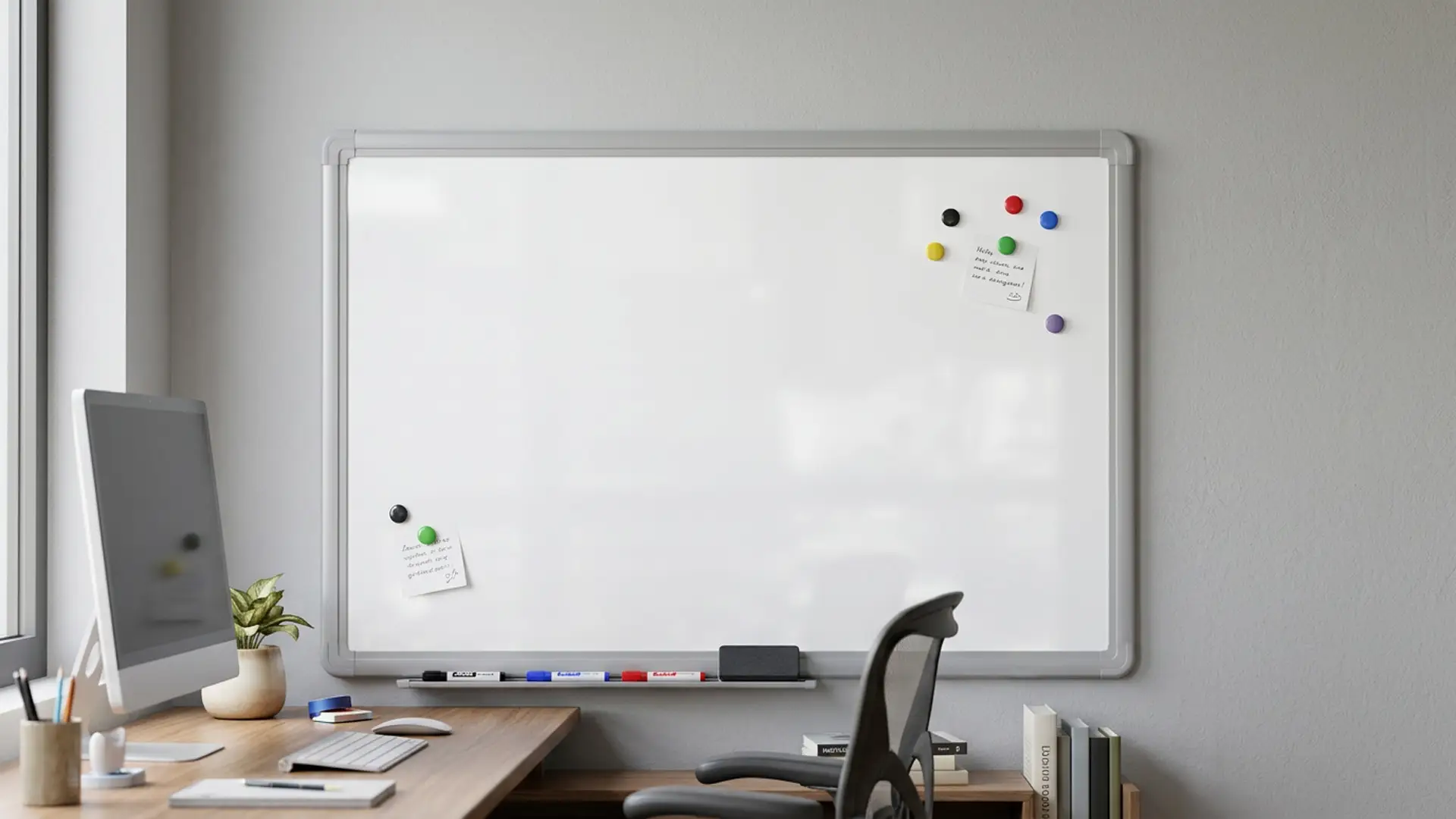 Tableau Blanc Magnétique Effaçable à Sec avec Cadre en Aluminium Premium EXPO 60x40cm + accessoires – Image 9