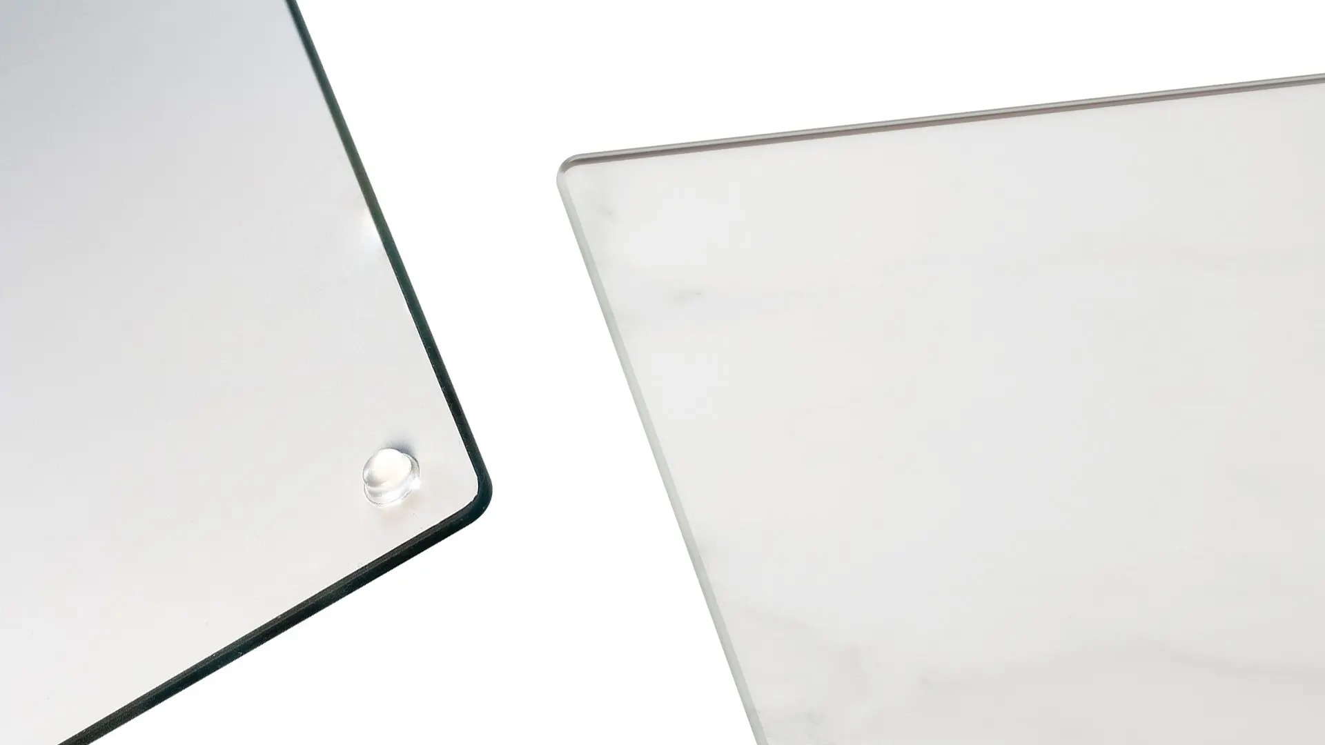 Plaque de Protection en Verre Trempé Universel et Multifonction 60x52cm avec Motif Marbre Blanc, Planche à Découper, Plateau en Verre – Image 5