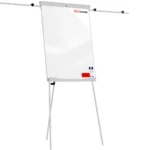 Chevalet de Conférence 100x70cm avec Bras Latéraux sur Trépied, Hauteur Réglable