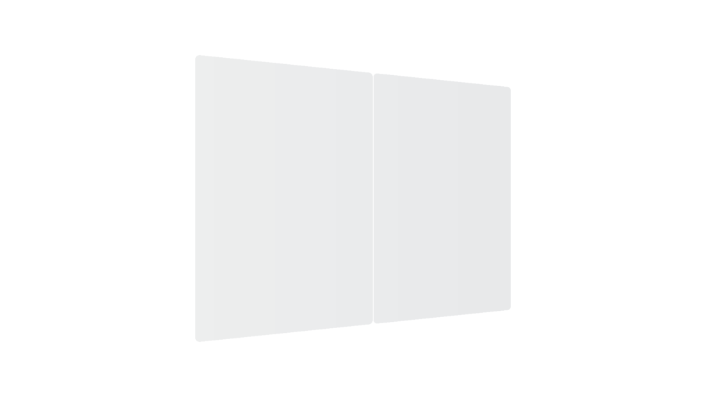 Plaque de Protection en Verre Trempé Universel et Multifonction - 2 pièces 52x30cm Blanc PREMIUM SUPERWHITE, Planche à Découper, Plateau en Verre