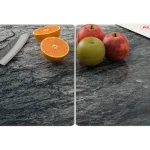 Plaque de Protection en Verre Trempé Universel et Multifonction - Planche à Découper & Plateau en Verre, 2 pièces 52x30cm Motif Granite Roche Pierre