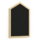 Tableau à Craie Noir Magnétique en Forme de Maison avec Cadre en Bois 90x60cm