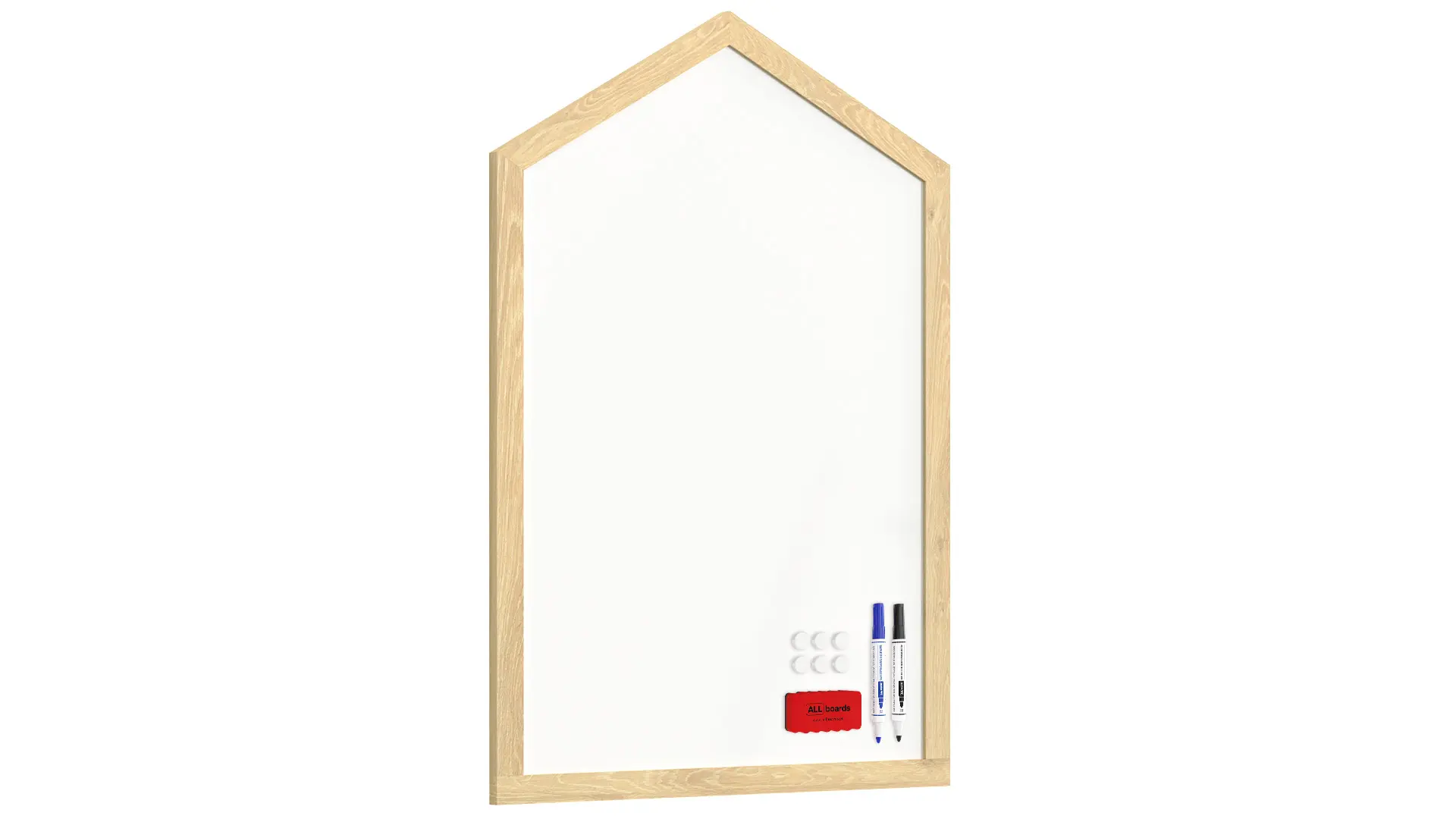 Tableau blanc magnetique en forme de maison 90x60 cm