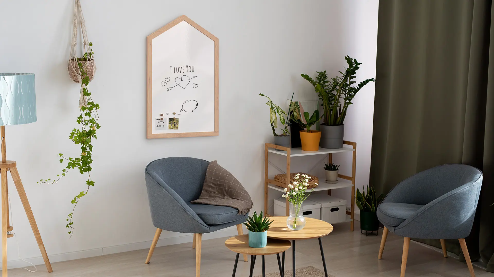 Tableau blanc magnetique en forme de maison 90x60 cm – Image 4