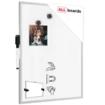 Tableau blanc magnétique 40x30 cm avec cadre en aluminium + ACCESSOIRES GRATUITS