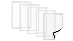 Pochette Magnétique pour Documents A4 Blanc - Lot de 5 Pièces