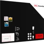 Tableau Magnétique en Métal à Craie Noir 120x90cm, MetalBoards pour tout type d'Aimants