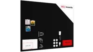 Tableau Magnétique en Métal à Craie Noir 120x90cm, MetalBoards pour tout type d'Aimants