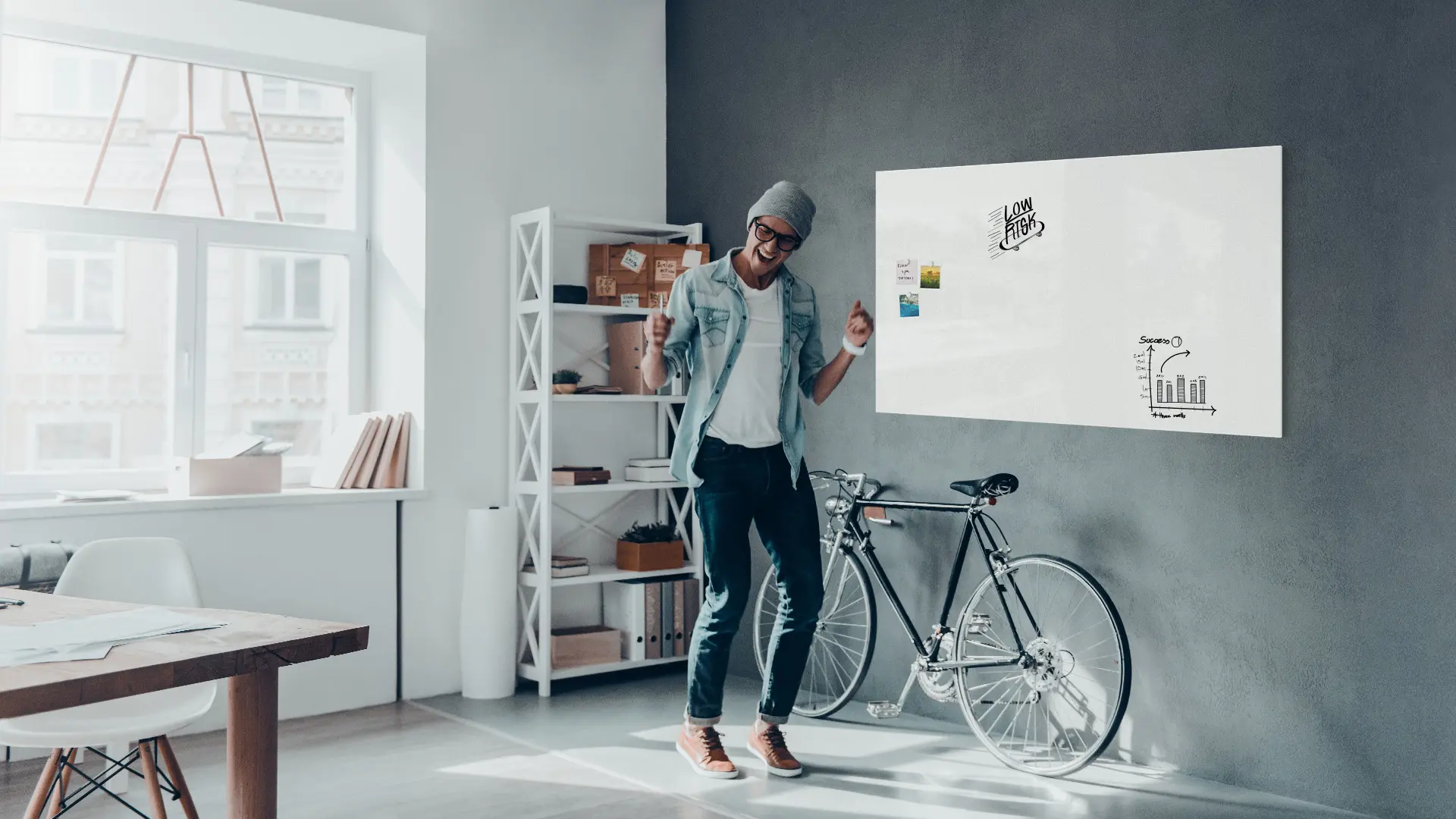 Tableau Magnétique en Métal Blanc 150x90cm, MetalBoards pour tout type d'Aimants – Image 3