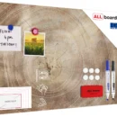 Tableau Magnétique en Métal Motif Tronc Cernes de Bois 60x40cm, MetalBoards pour tout type d'Aimants