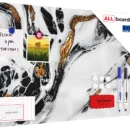 Tableau Magnétique en Métal Motif Marbre Doré 60x40cm, MetalBoards pour tout type d'Aimants