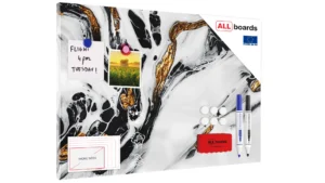 Tableau Magnétique en Métal Motif Marbre Doré 60x40cm, MetalBoards pour tout type d'Aimants