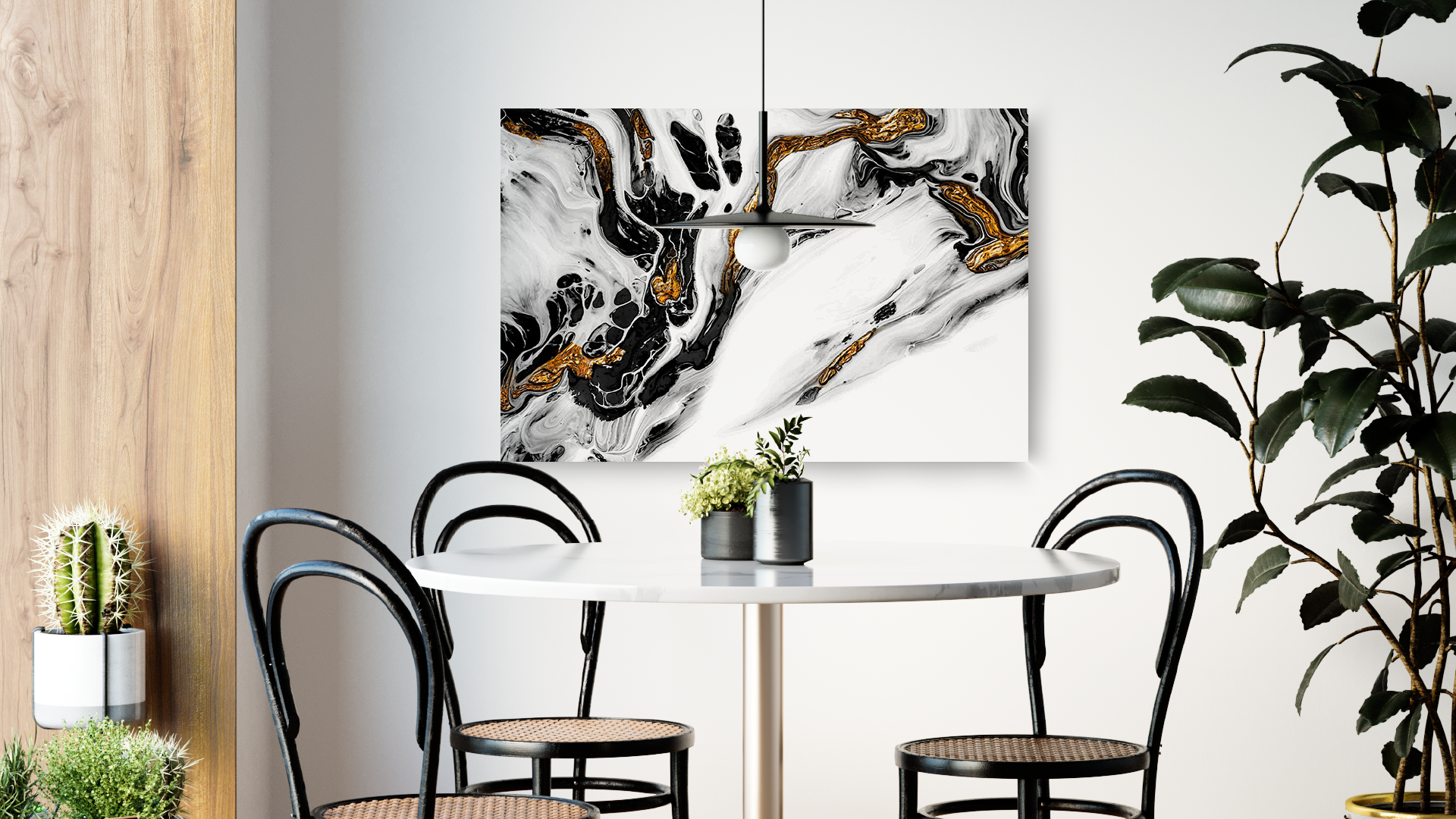 Tableau Magnétique en Métal Motif Marbre Doré 90x60cm, MetalBoards pour tout type d'Aimants – Image 2