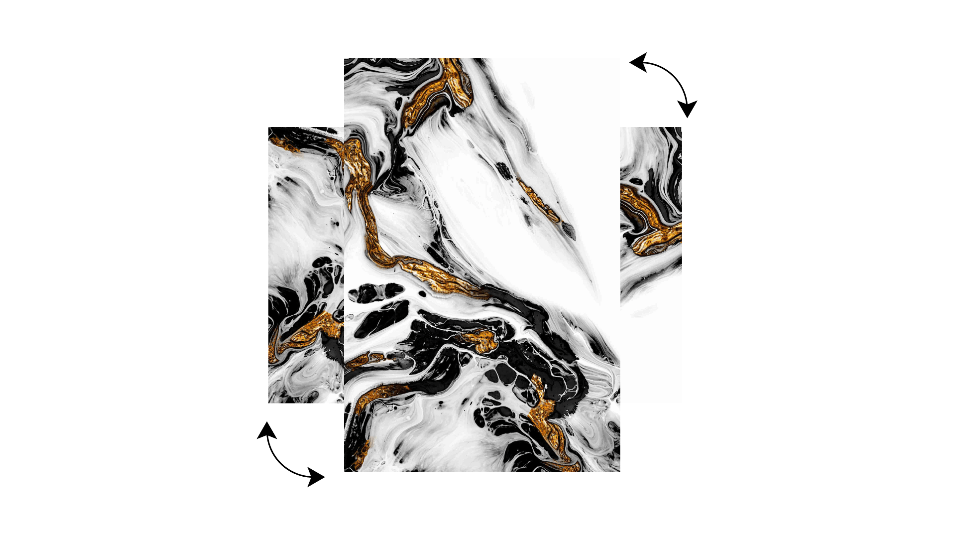 Tableau Magnétique en Métal Motif Marbre Doré 90x60cm, MetalBoards pour tout type d'Aimants – Image 5