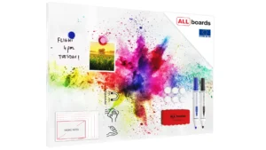Tableau Magnétique en Métal Motif Holy Explosion de Couleurs 60x40cm, MetalBoards pour tout type d'Aimants