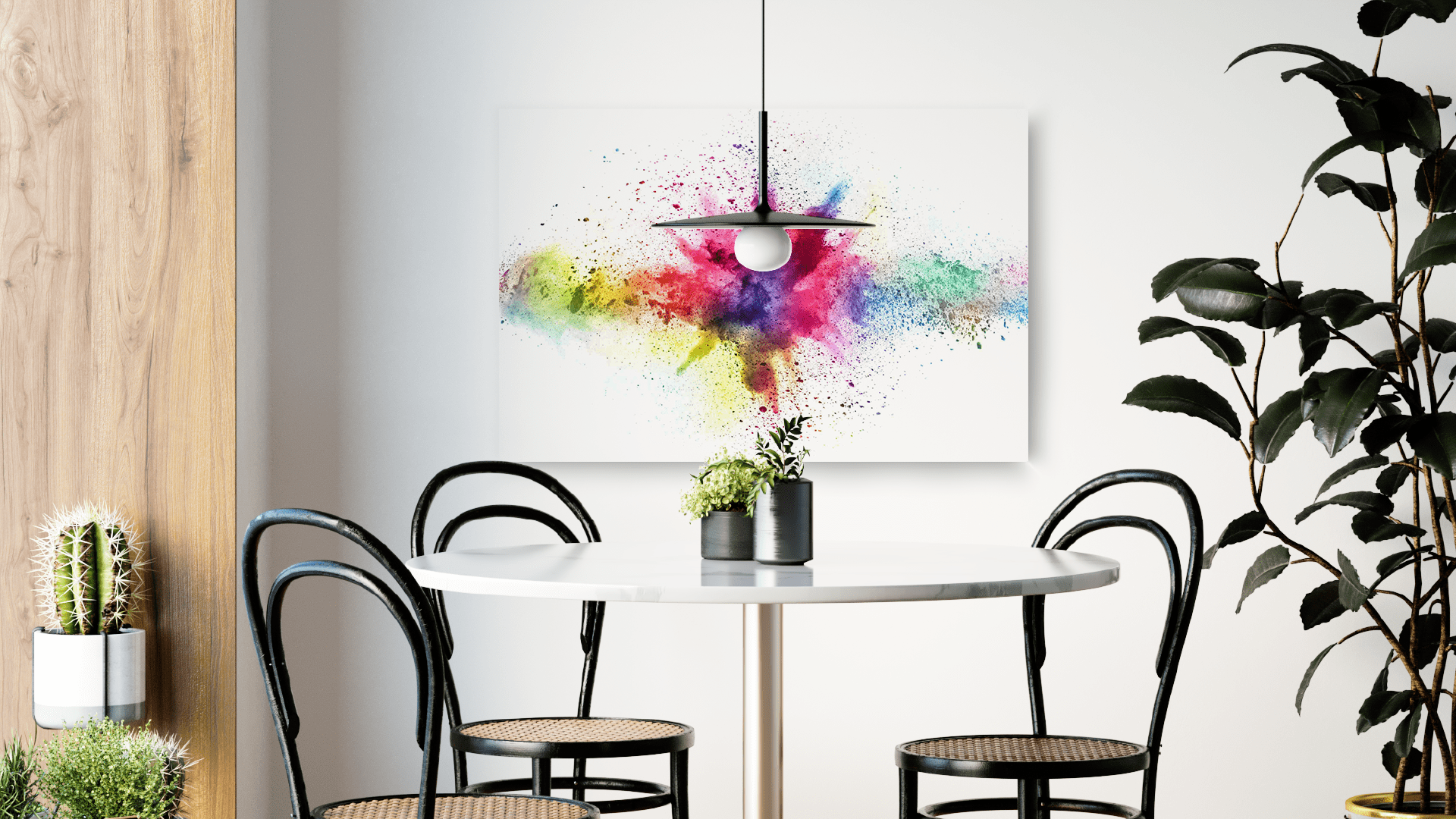 Tableau Magnétique en Métal Motif Holy Explosion de Couleurs 60x40cm, MetalBoards pour tout type d'Aimants