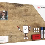 Tableau Magnétique en Métal Motif Bois Tronc Cernes de Bois  60x40cm, MetalBoards pour tout type d’Aimants