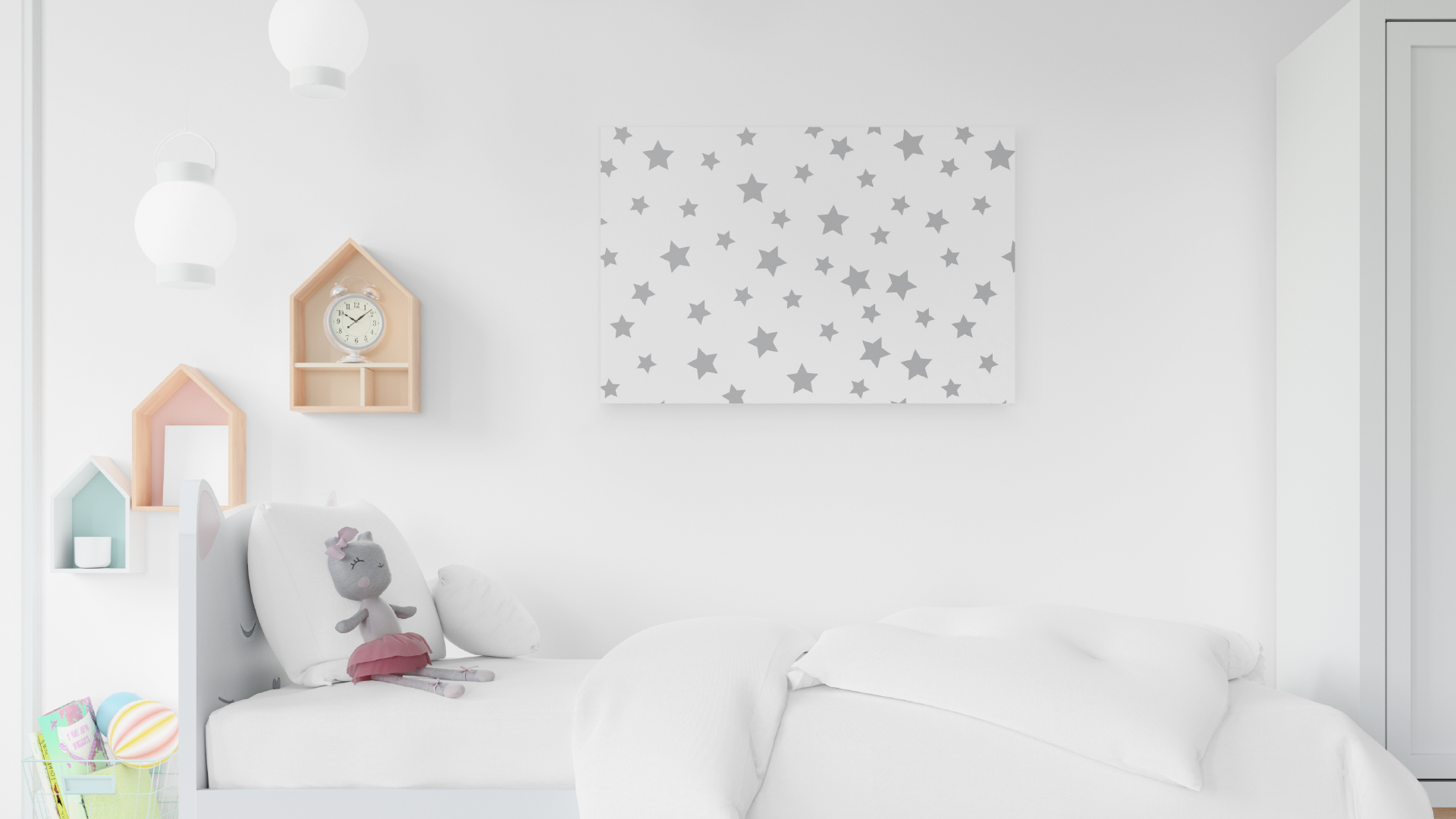 Tableau Magnétique en Métal Motif Étoiles grises  90x60cm, MetalBoards pour tout type d’Aimants