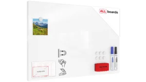 Tableau Magnétique en Métal Blanc 60x40cm, MetalBoards pour tout type d'Aimants