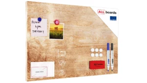 Tableau magnétique pour aimants METALboards, bois massif 60x40 cm + ensemble d'accessoires GRATUIT