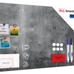 Tableau Magnétique en Métal style Mur de Béton Ciment 90x60cm, MetalBoards pour tout type d'Aimants