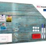 Tableau Magnétique en Métal Motif Planches Bleues 90x60cm, MetalBoards pour tout type d'Aimants