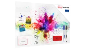 Tableau Magnétique en Métal Motif Holy Explosion de Couleurs 90x60cm, MetalBoards pour tout type d'Aimants