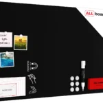 Tableau Magnétique en Métal à Craie Noir 90x60cm, MetalBoards pour tout type d'Aimants
