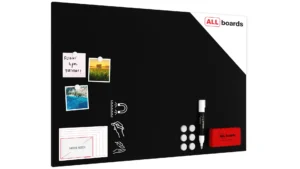 Tableau Magnétique en Métal à Craie Noir 90x60cm, MetalBoards pour tout type d'Aimants