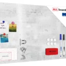 Tableau Magnétique en Métal Motif Mur en Brique Blanche 90x60cm, MetalBoards pour tout type d'Aimants