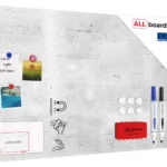 Tableau Magnétique en Métal Motif Mur en Brique Blanche 90x60cm, MetalBoards pour tout type d'Aimants