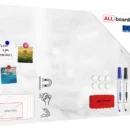 Tableau Magnétique en Métal Motif Marbre Blanc 90x60cm, MetalBoards pour tout type d’Aimants
