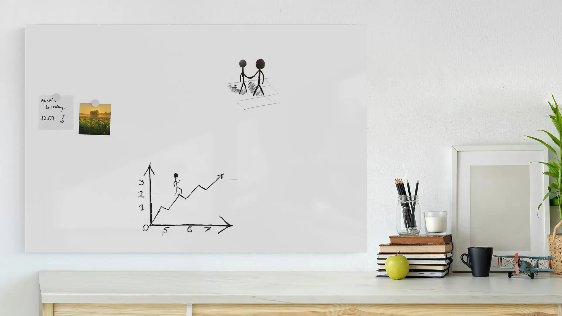 Tableau Magnétique en Métal Blanc 90x60cm, MetalBoards pour tout type d'Aimants – Image 4