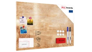 Tableau magnétique pour aimants METALboards, bois massif 90x60 cm + ensemble d'accessoires GRATUIT