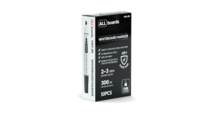 Marqueur effaçable à sec noir - lot de 10 pour tableaux blancs, tableaux en verre