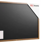 Tableau à craie noir magnétique étanche avec cadre en bois laqué 150 x 100 cm + accessoires