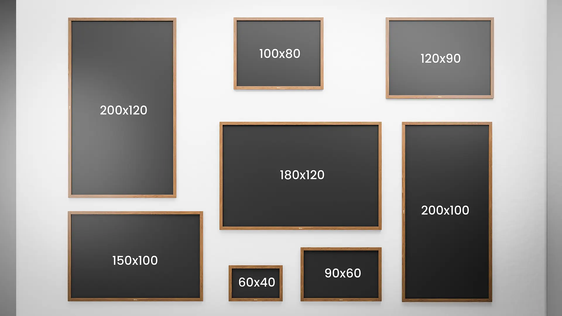 Tableau à craie noir magnétique étanche avec cadre en bois laqué 180 x 120 cm + accessoires – Image 8