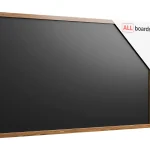 Tableau à craie noir magnétique étanche avec cadre en bois laqué 200 x 100 cm + accessoires