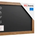 Tableau à craie noir magnétique étanche avec cadre en bois laqué 60 x 40 cm + accessoires