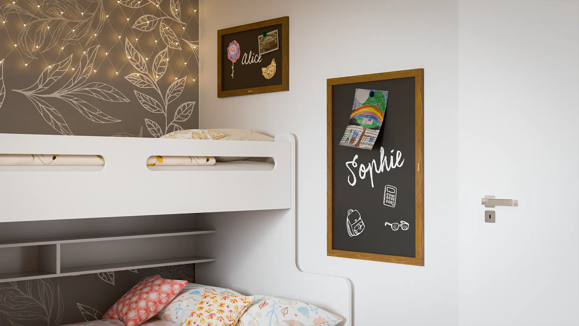 Tableau à craie noir magnétique étanche avec cadre en bois laqué 90 x 60 cm + accessoires – Image 6