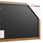 Tableau à craie noir magnétique étanche avec cadre en bois laqué 90 x 60 cm + accessoires