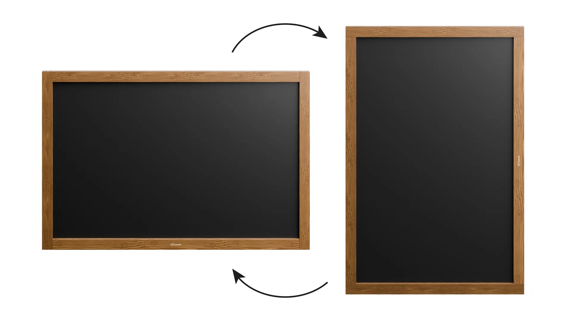 Tableau à craie noir magnétique étanche avec cadre en bois laqué 90 x 60 cm + accessoires – Image 5