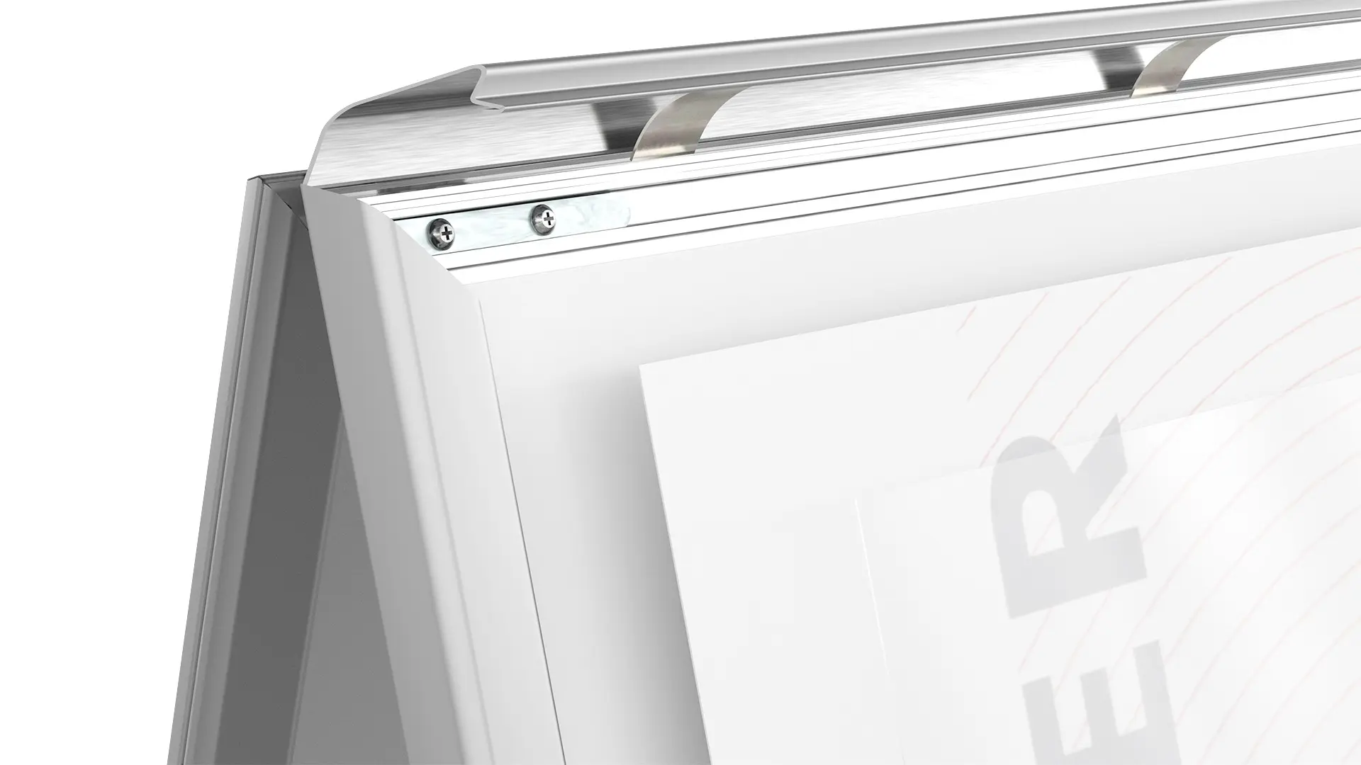 Chevalet Porte-Affiche Double Face Cadre en Aluminium Gris - Format B2 – Image 5