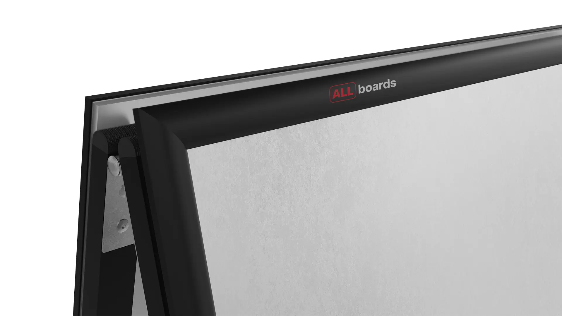 Chevalet Porte-Affiche Double Face Cadre en Aluminium Noir - Format A1 – Image 5